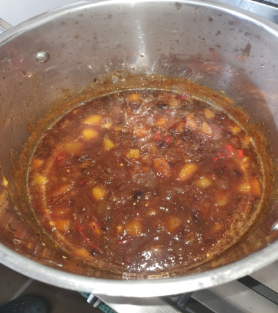 Chutney that has been fully cooked through.